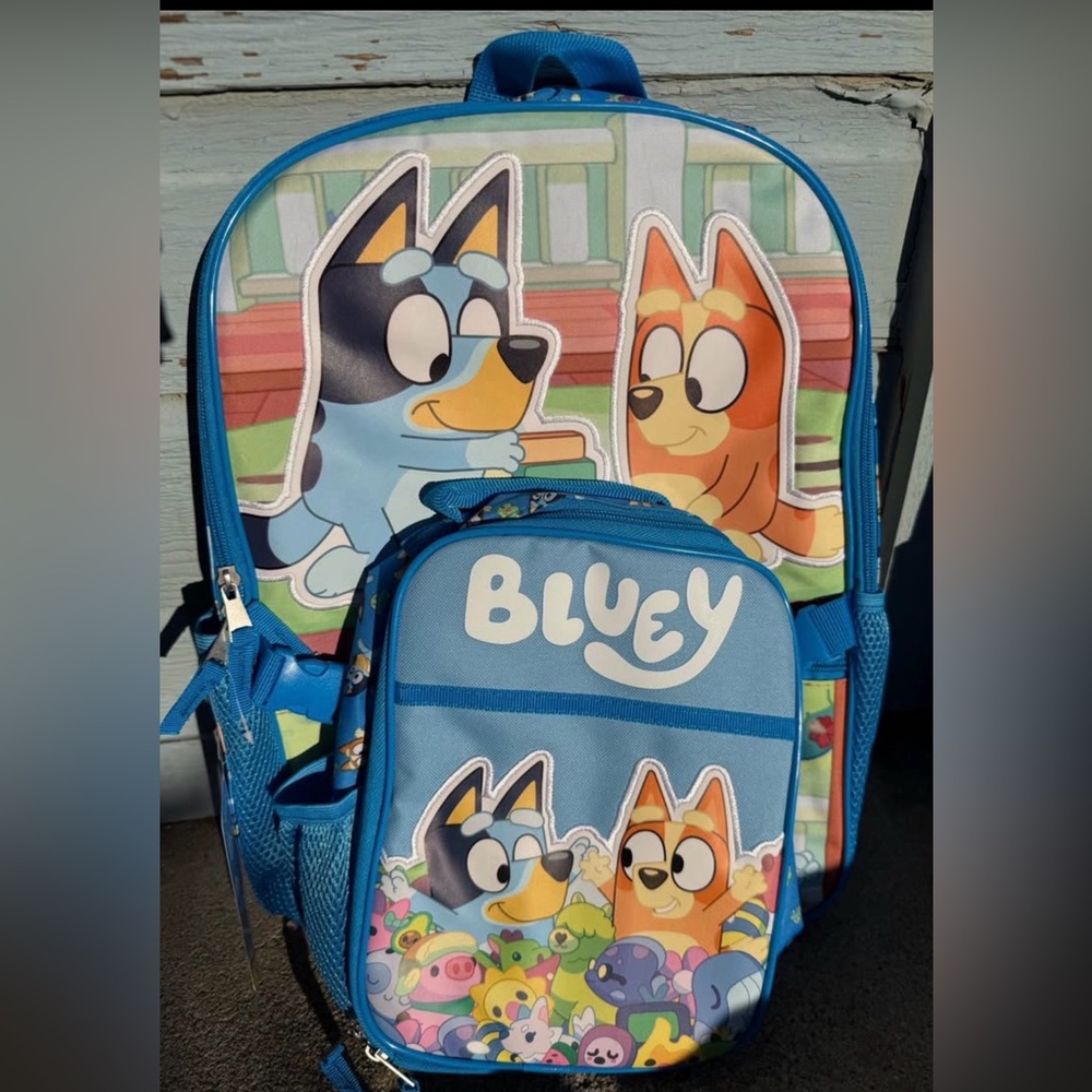 Kids Backpack & lunchbox by - Blue Character School Bag